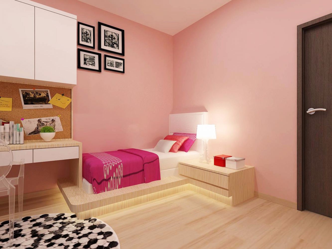 Elegant bedroom interior with accent lighting — Yishun Singapore