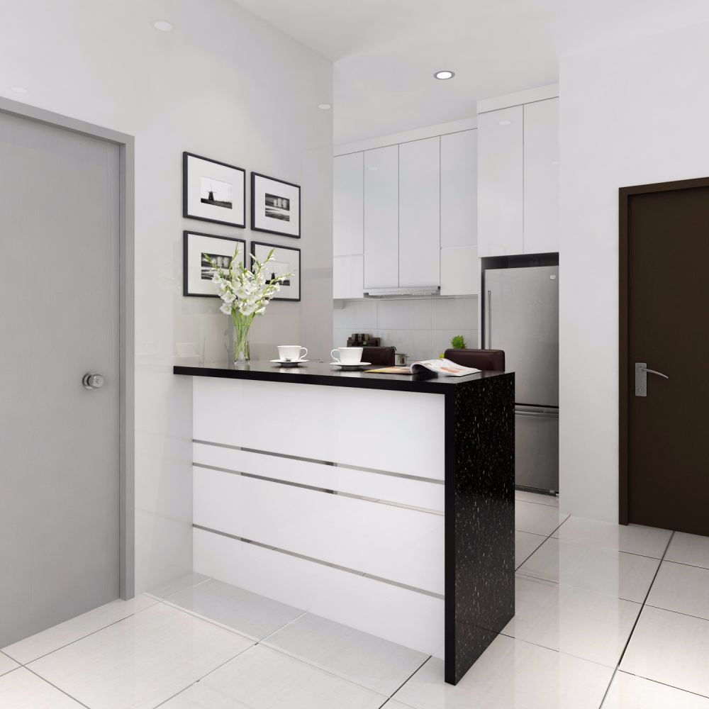 Modern kitchen design with clean lines and ample storage — Singapore
